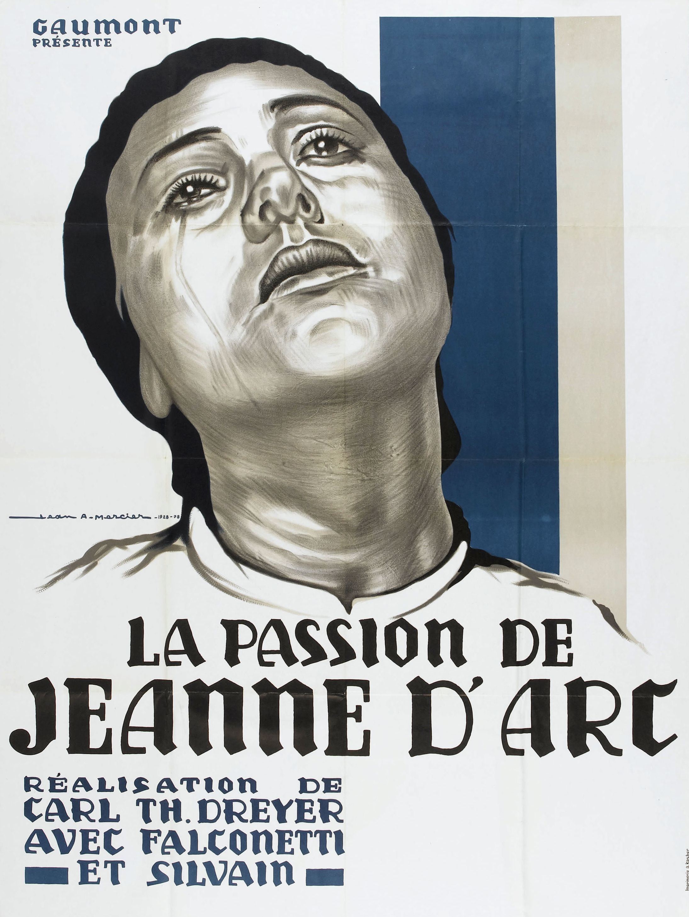 Cartel deLa pasión de Juana de Arco