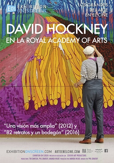 Cartel de David Hockney en la Royal Academy of Arts