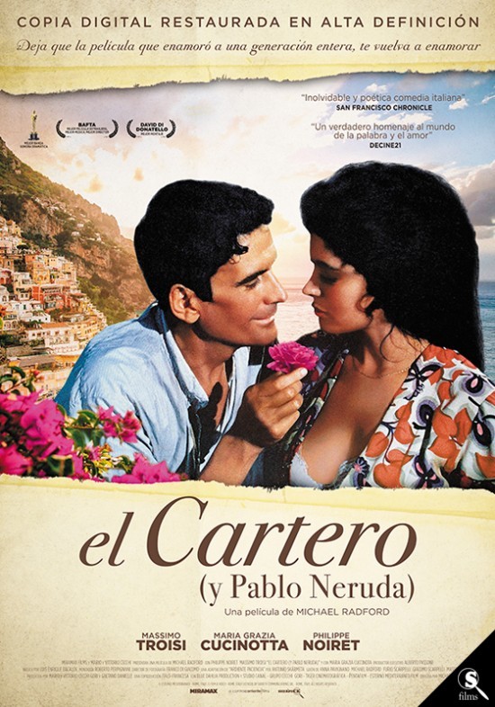 Cartel de El cartero (y Pablo Neruda)