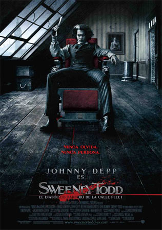 Cartel de Sweeney Todd, el barbero diabólico de la calle Fleet