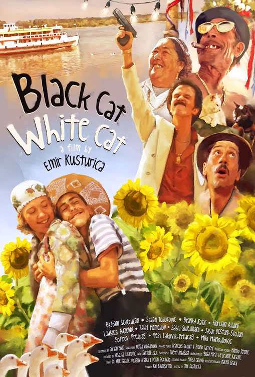 Cartel deGato negro, gato blanco