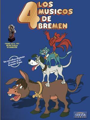 Cartel deLos cuatro músicos de Bremen