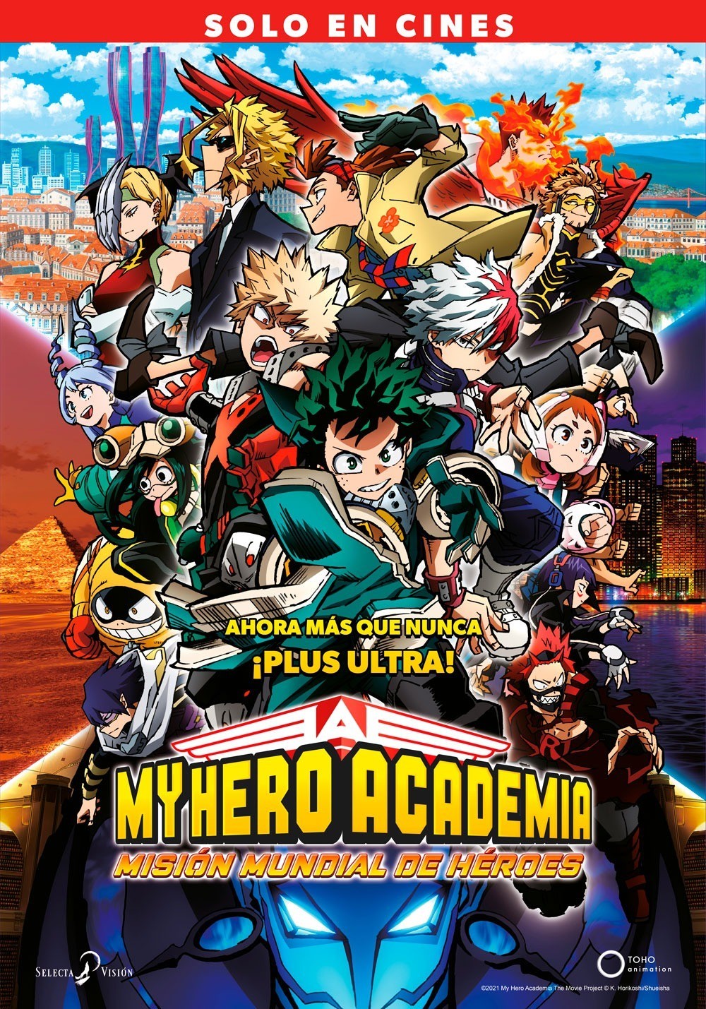 Cartel de My Hero Academia: Misión Mundial de Héroes