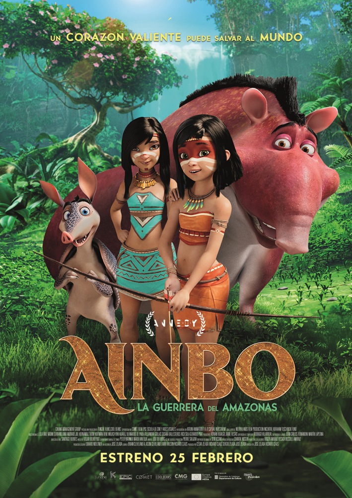 Cartel de Ainbo, la guerrera del Amazonas