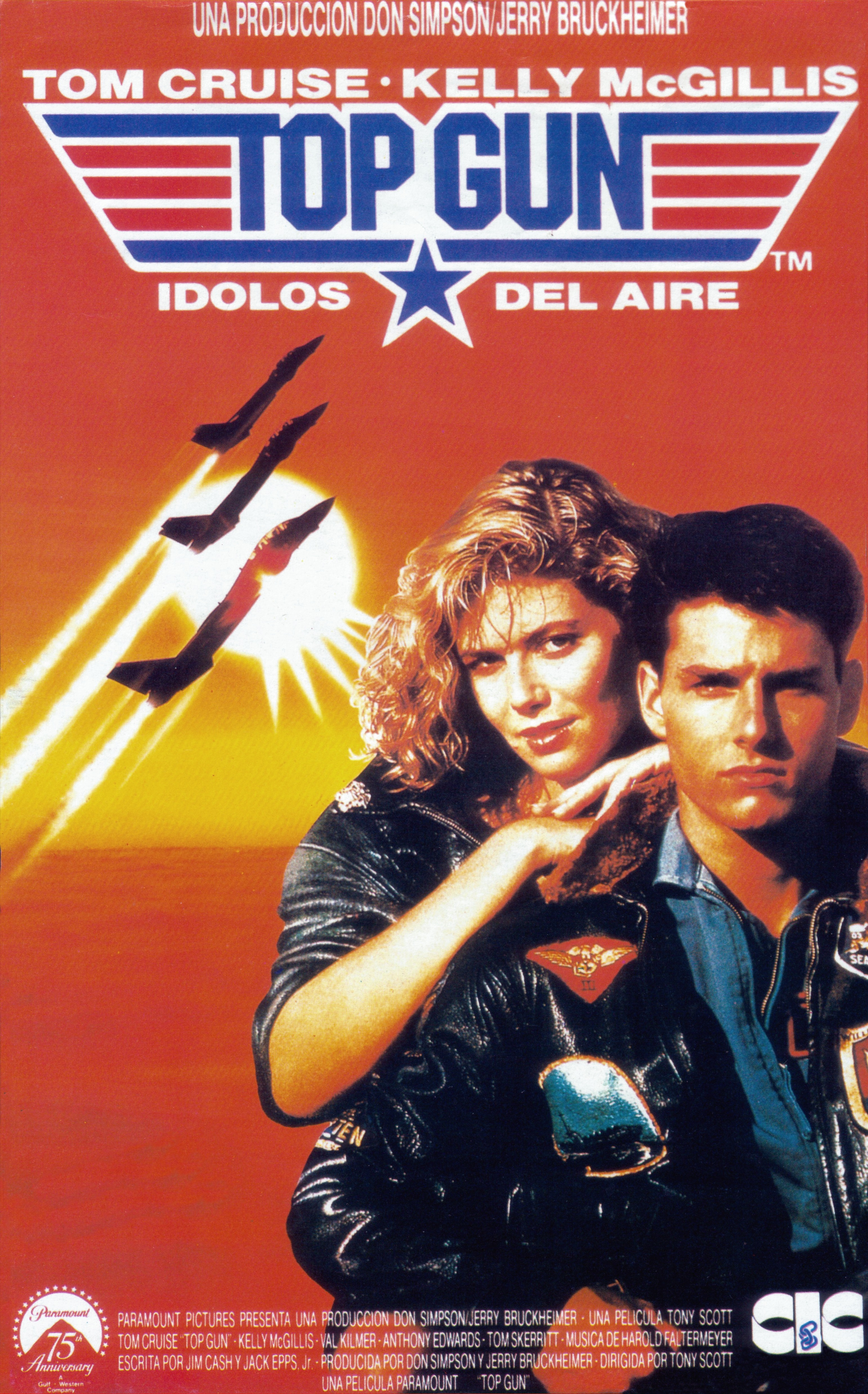 Cartel deTop Gun (Ídolos del aire)