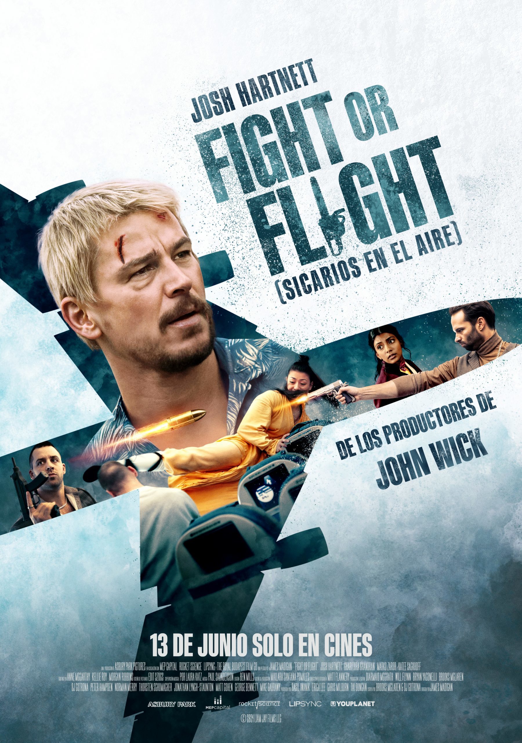 Cartel de Fight or Flight (Sicarios en el aire)