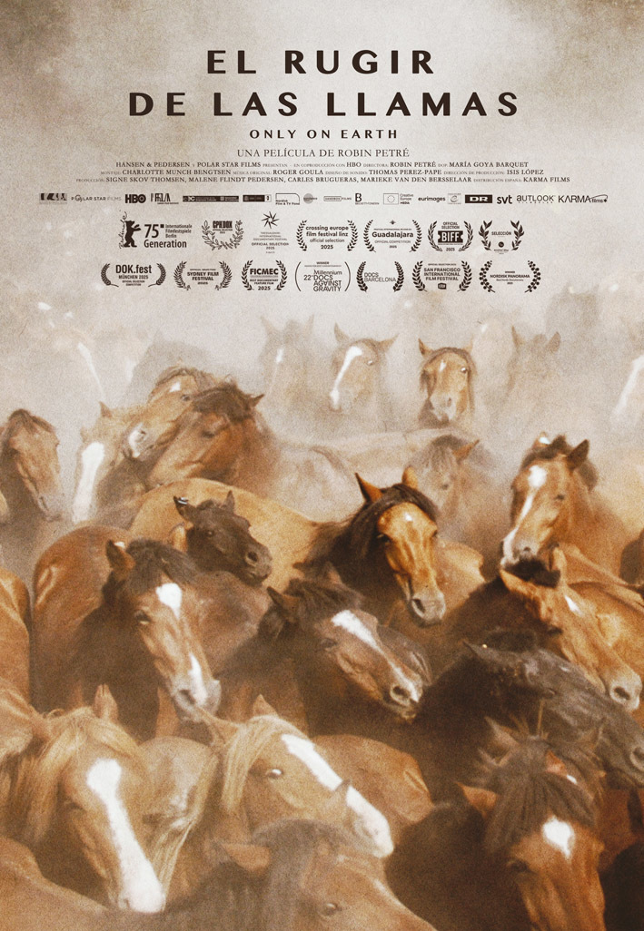 Cartel de El rugir de las llamas