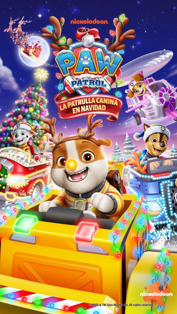 Cartel de La Patrulla Canina en Navidad